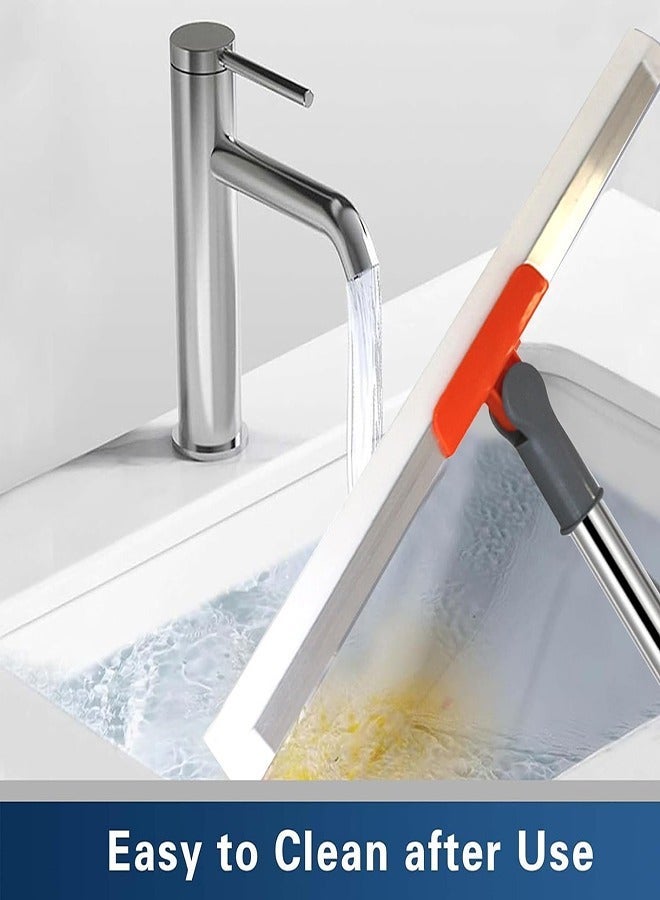 دي إم جي تك فرشاة تنظيف الأرضية فرشاة تنظيف الحمام فرشاة مطاطية مكنسة سيليكون مع تمديد للحمام حجرة أرضية دش من الطوب زجاج - Image 4